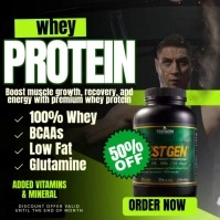 Maximalist Gym Supplement, Instagram Post template