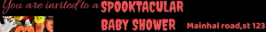 Maximalist Halloween Baby Shower  Leaderboard Førertavle template
