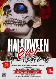 Maximalist Halloween Bar  A6 template