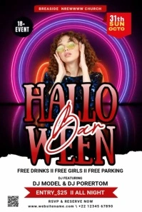 Maximalist Halloween Bar  Pinterest Graphic template
