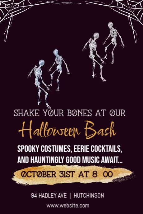 Maximalist Halloween Bash Invitation Poster template