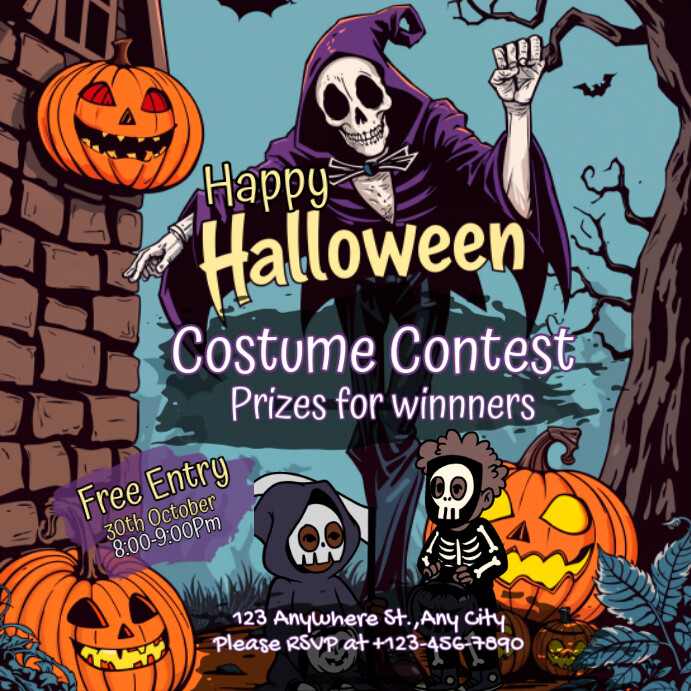 Copy of Maximalist Halloween Costume Contest Instagram Post | PosterMyWall