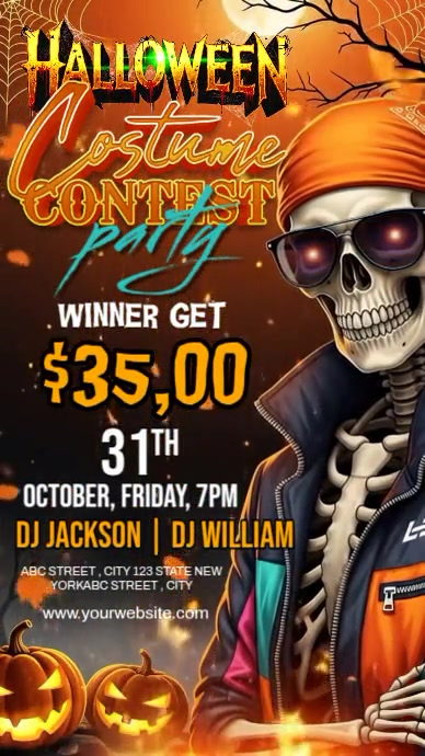 Copy of Maximalist Halloween Costume Contest Party Instagram Story ...