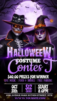 Maximalist Halloween Costume Night Party Instagram Story template