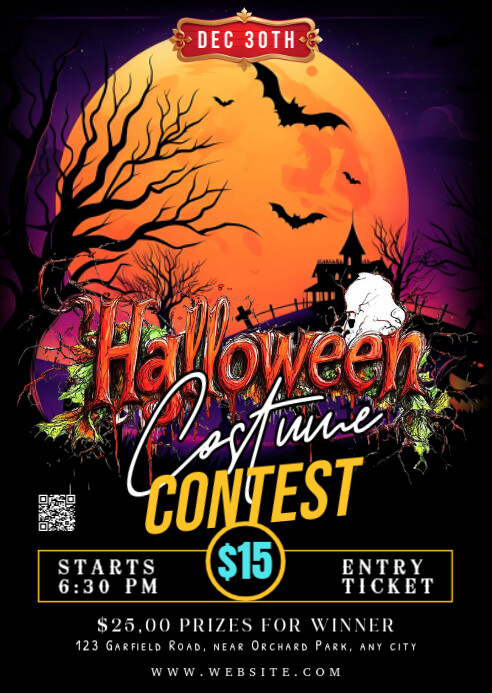 Copy of Maximalist Halloween Costume Party A6 | PosterMyWall