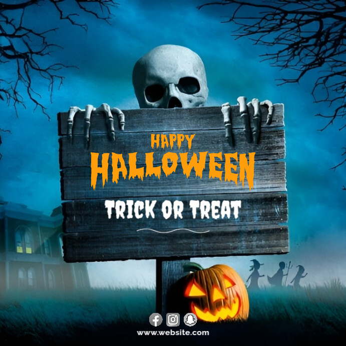 Maximalist Halloween Design Square (1:1) 方形(1:1) template