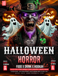 Maximalist Halloween Horror  Flyer (us Letter) template