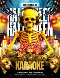 Maximalist Halloween Karaoke Video Ads Flyer Flyer (us Letter) template