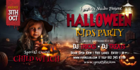 Maximalist Halloween Kids Party Eventbrite Banner template
