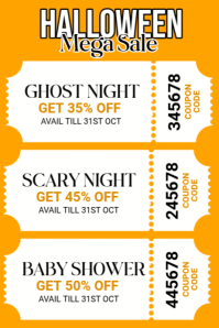 Weiß Halloween Mega Sale Poster Template