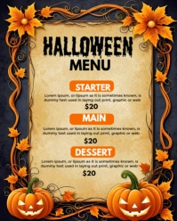 Maximalist Halloween Menu Instagram Portrait template