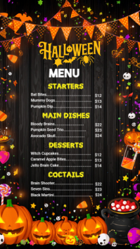 Maximalist Halloween Menu Template Instagram Story