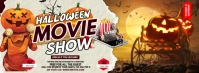 Maximalist Halloween Movie Night Facebook Cover Photo template