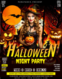Maximalist Halloween Night Party Poster/wallboard Iphosta/Ibhodi lasebondeni template