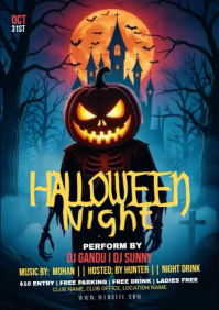 Sort Halloween Party A3 Template