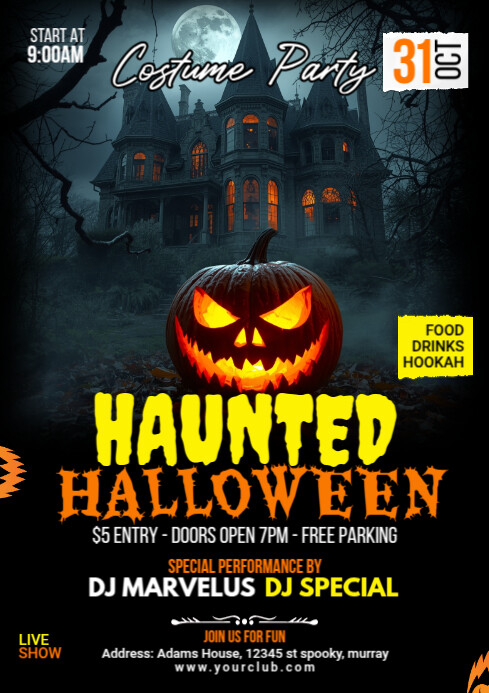 Plantilla de Maximalist Halloween Party A4 | PosterMyWall