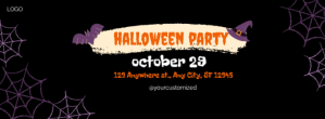 Noir Maximalist Halloween Party Facebook Cover Photo Zdjęcie w tle na Facebooka Template