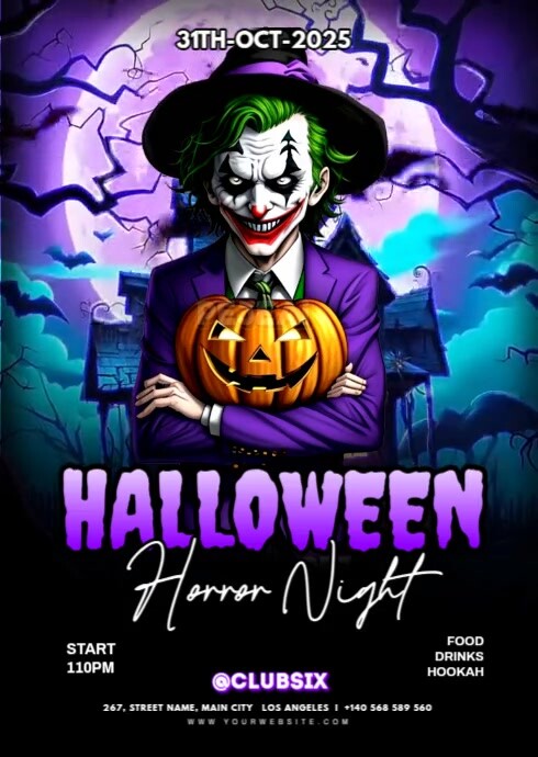 Copy of Maximalist Halloween Party Flyer A6 | PosterMyWall