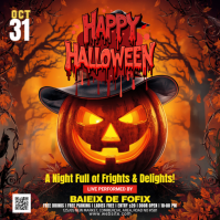 Maximalist Halloween Party Instagram Post template