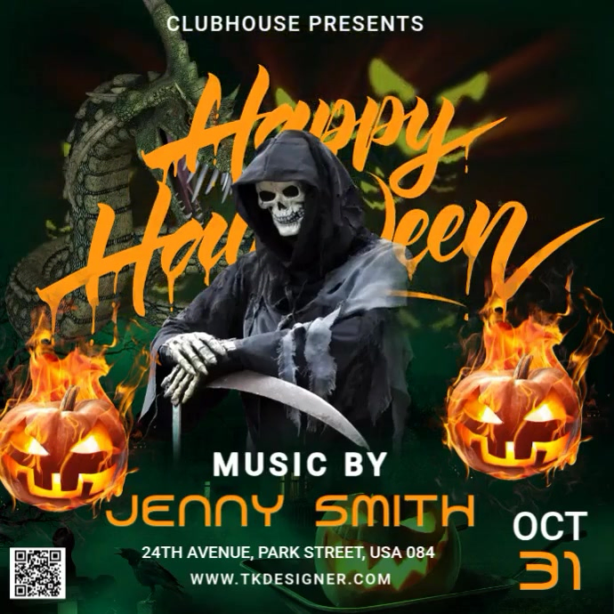 Plantilla de Maximalist Halloween Party Instagram Post | PosterMyWall