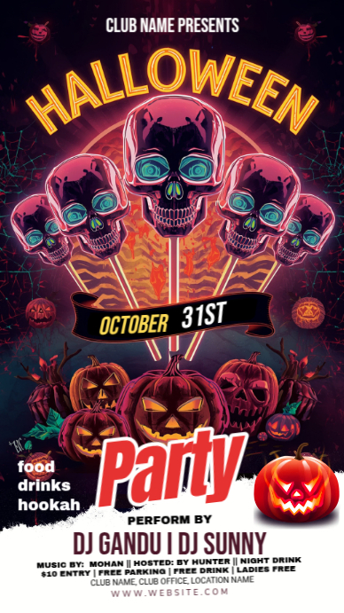 Plantilla de Maximalist Halloween Party Instagram Story | PosterMyWall