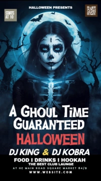 Maximalist Halloween Party Instagram Story template