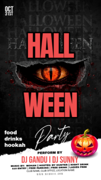 Maximalist Halloween Party Instagram Story template