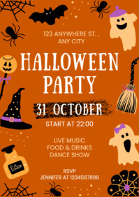 Maximalist Halloween Party Template A2