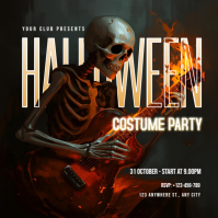 Maximalist Halloween Scarry Night Party Instagram Post Wpis na Instagrama template