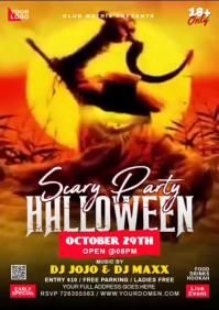 Maximalist Halloween Scary Night  A4 template