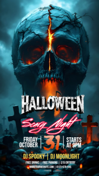 Maximalist Halloween Scary Night   Instagram Story template