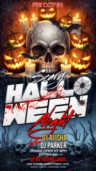Black Halloween Night Historia de Instagram Template