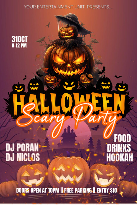 Copy of Maximalist Halloween Scary Party Poster/Flyer | PosterMyWall