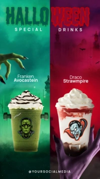 Maximalist Halloween Special Drinks Instagram Story template