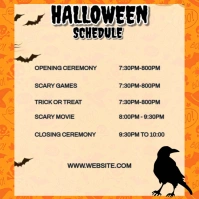 Maximalist Halloween Upcoming Events Schedule  Instagram Post template