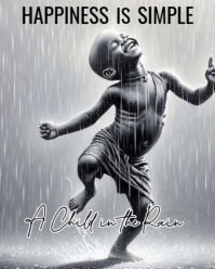 Maximalist Happiness Is Simple- A Child In The Rain Instagram Portrait template