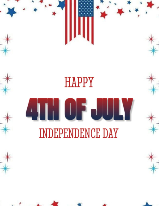 Maximalist Happy 4th Of July  Flyer (us Letter) template