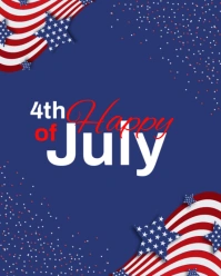 Maximalist Happy 4th Of July Instagram Portrait template
