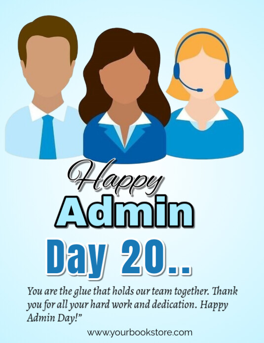 Maximalist Happy Admin Day Free Editable Template  Flyer (us Letter)