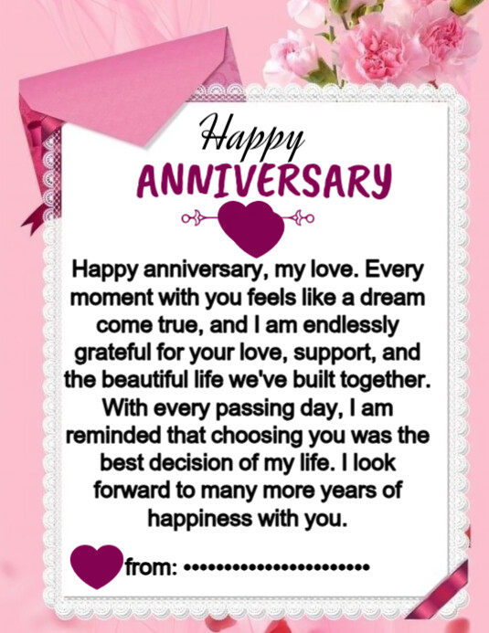 Maximalist Happy Anniversary Flyer Flyer (us Letter) Pamflet (VSA Brief) template