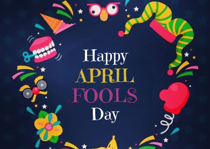 Pink April Fools Maximalist Happy April Fools Day Postcard Template | PosterMyWall