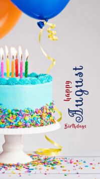 Maximalist Happy August Birthdays  Whatsapp Status WhatsAppstatus template