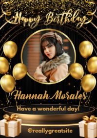 Maximalist Happy Birthday A3 template