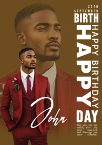 Maximalist Happy Birthday A4 template