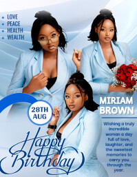 Maximalist Happy Birthday Anniversary Greetings  Flyer (us Letter) Volante (Carta US) template