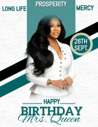 Maximalist Happy Birthday Flyer Design Template  Flyer (us Letter)