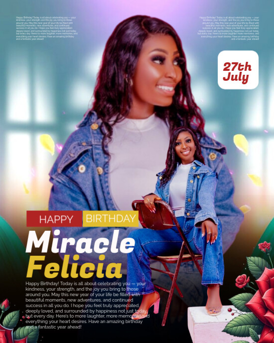 Copy of Maximalist Happy Birthday Flyer Instagram Portrait | PosterMyWall