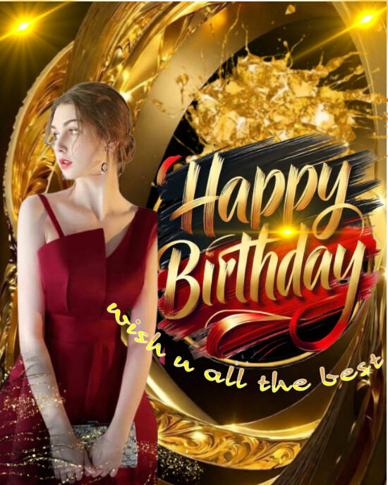 Maximalist Happy Birthday Instagram Portrait Template | PosterMyWall