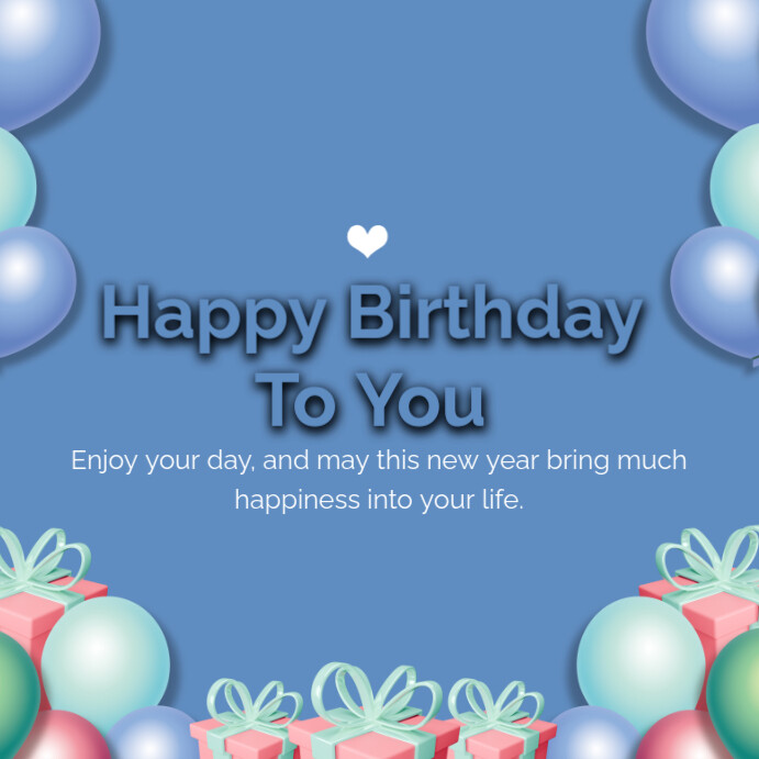 Maximalist Happy Birthday Instagram Post Template | PosterMyWall