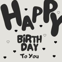 Maximalist Happy Birthday  Instagram Post template